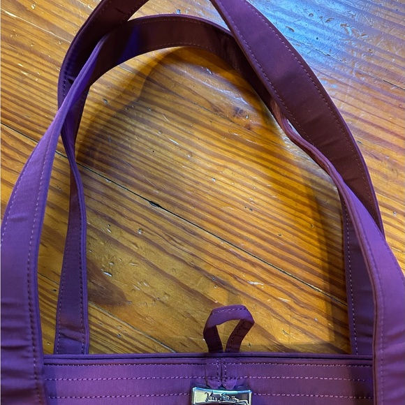 Vera Bradley Large Iconic Vera Tote Microfiber Raisin Retired EUC READ - Picture 10 of 16
